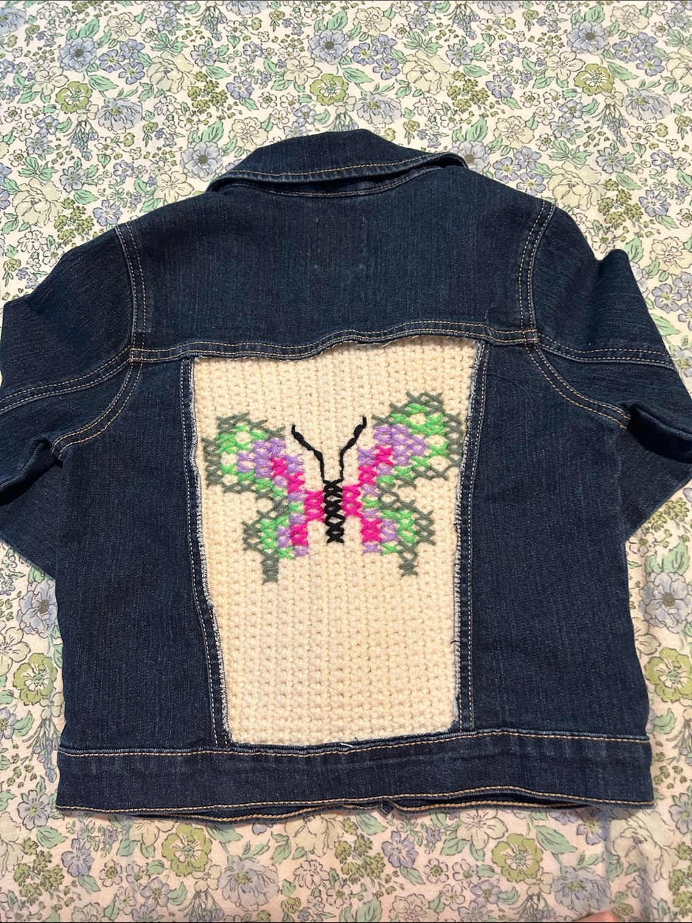 Upcycled Kid’s Denim Jacket-One of a Kind